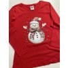 Dámské tričko - Sněhulák (bílé a červené)