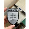 Slovenský znak s nápisom POLÍCIA - šedé - 9,5x6,5 cm