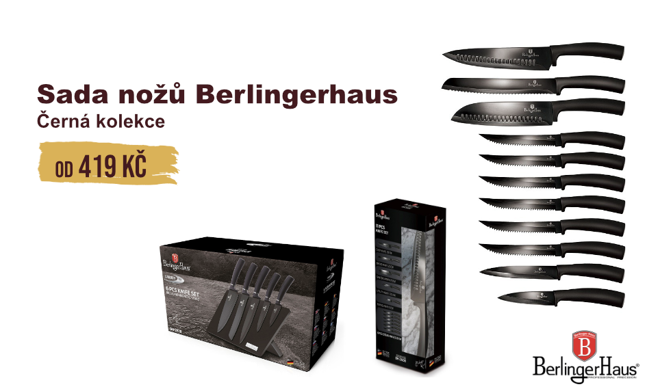 Berlingerhaus černé kvalitní nože v dárkovém balení