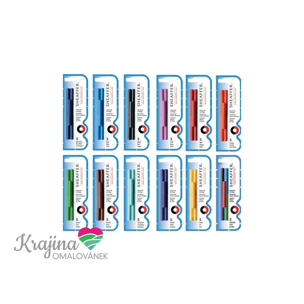 Sheaffer, refills for pens (ballpoint pens), assorted colors, 5 pcs.