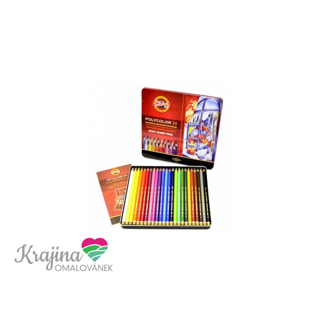 Koh-i-noor, Polycolor, souprava uměleckých pastelek, 24 ks