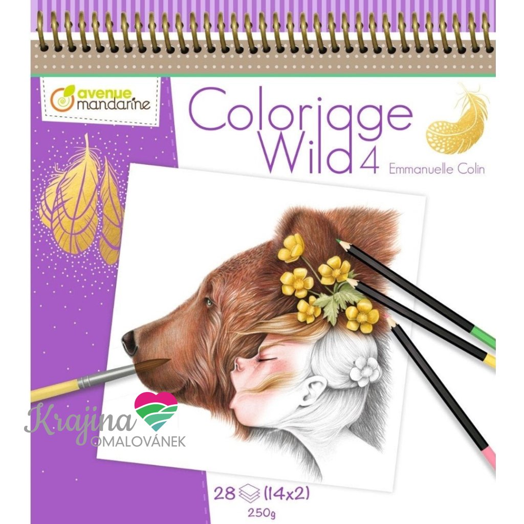 Artystyczne kolorowanki Coloriage Wild 4, GY093, Emmanuelle Colin