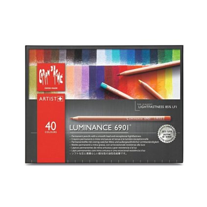 Caran d'Ache, 6901.740, Luminance, umělecké pastelky nejvyšší kvality, 40 ks
