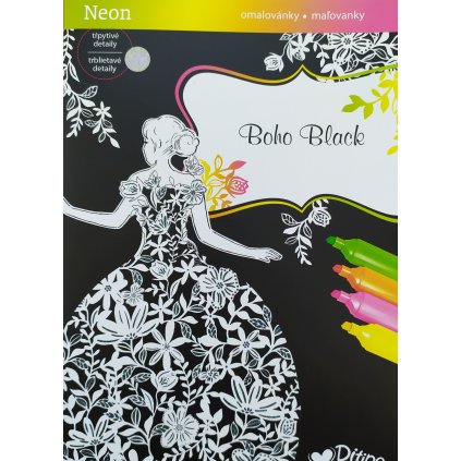 Ditipo, 7231001, Třpytivé malování, Boho black