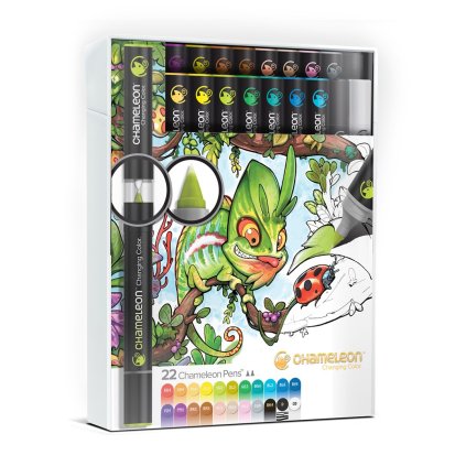 CHAMELEON, CHAM2201, Color tones, deluxe set, sada permanentních fixů, 22 ks