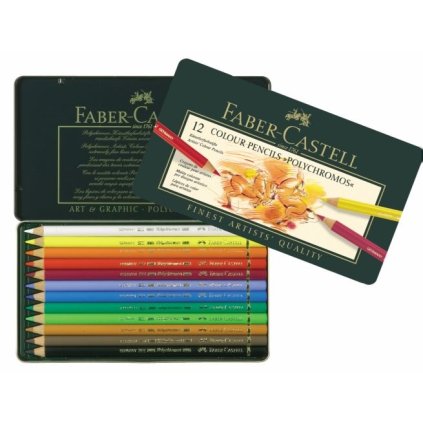 Faber-Castell, 110012, Polychromos, umělecké pastelky nejvyšší kvality, 12 ks
