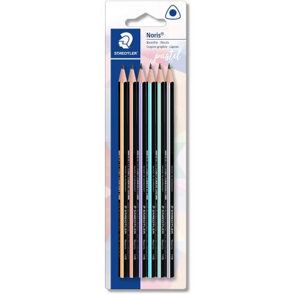 grafitové tužky HB pastel, 6 ks