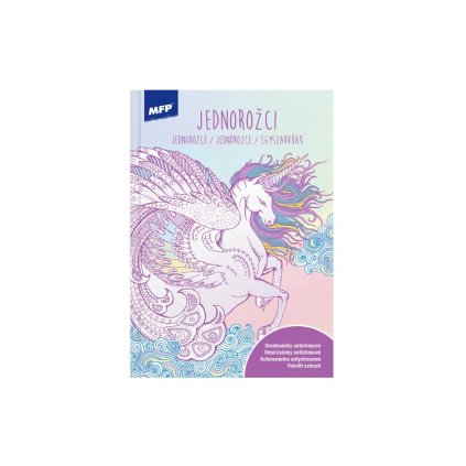 Jednorožci, antistresové omalovánky, MFP