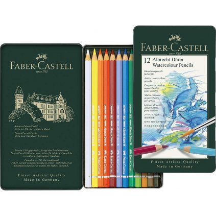 Faber Castell, Albrecht Dürer, umělecké, akvarelové pastelky nejvyšší kvality, 12 ks