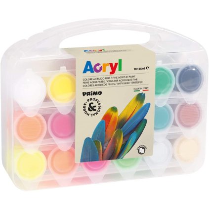 akrylové barvy 18 ksplusplátno