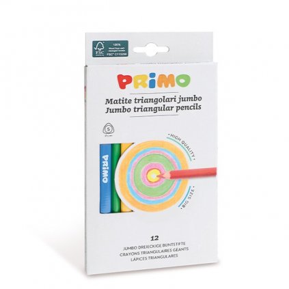 Primo, Jumbo, sada ergonometrických školních pastelek, 12 ks