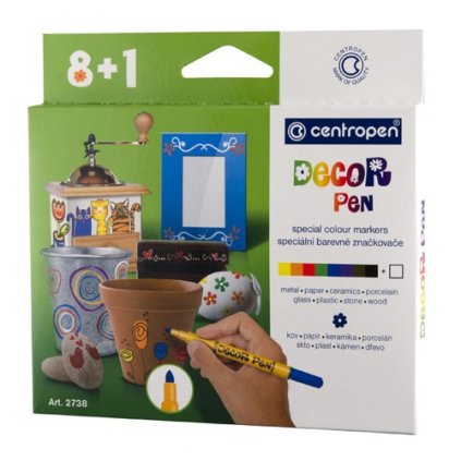 dekoracni popisovac centropen 2738 decor pen sada 8 1 ks