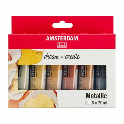 akrylové barvy Amsterdam metallic