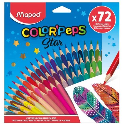 Maped, Color´Peps, sada ergonometrických pastelek, 72 ks