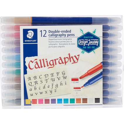 Staedtler, Calligraphy Duo, kaligrafické popisovače, oboustranné, 12 ks