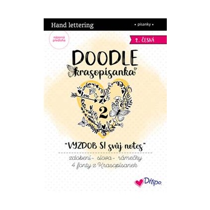 Ditipo, 7264001, DOODLE krasopísanky, Vyzdob si svůj notes 2, 1 ks