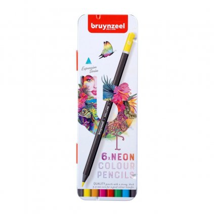 Bruynzeel, Expression colour set, sada pastelek, neonové odstíny, 6 ks