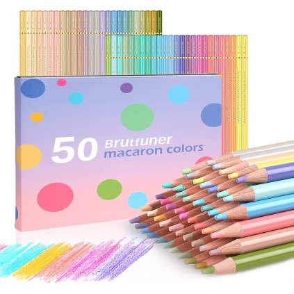 Brutfuner, Macaron, sada pastelek, pastelové odstíny, 50 ks