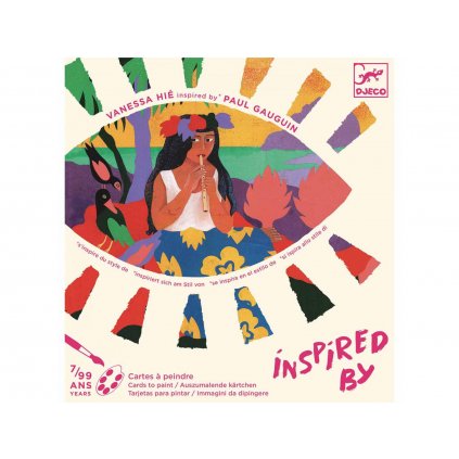 Djeco, Inspired by, kreativní omalovánková sada, Paul Gauguin, Tahitské ženy