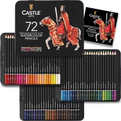 Castle art supplies, Watercolour Pencils Set, sada akvarelových pastelek, 72 ks