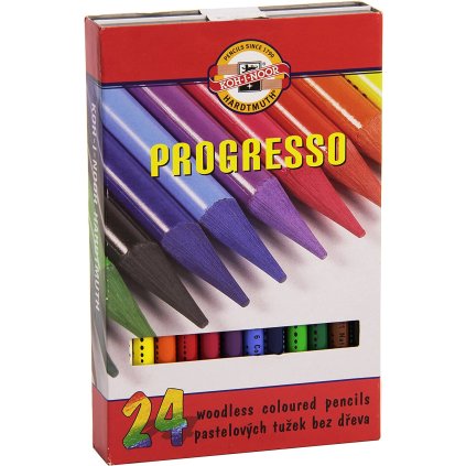 Koh-i-noor, 8758024007PZ, Progresso, souprava pastelek v laku, 24 ks