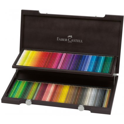 Faber-Castell, Polychromos, umělecké pastelky nejvyšší kvality, dřevěná kazeta, 120 ks