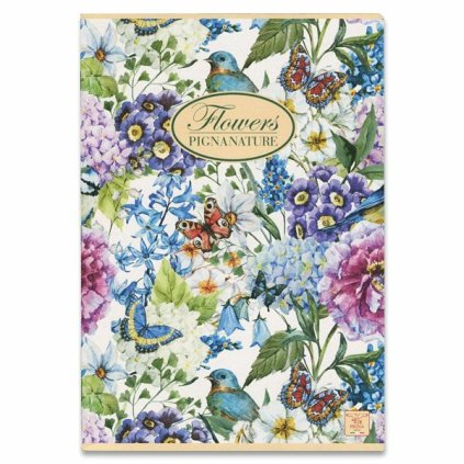 Pigna, Nature Flowers, školní sešit 540, čistý, A5, mix motivů, 1 ks