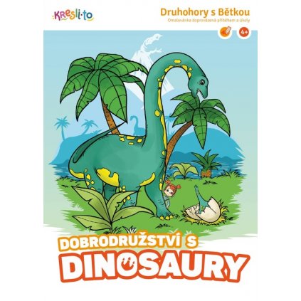 Kresli.to, 100221, omalovánky s úkoly, Dobrodružství s dinosaury