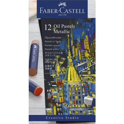 Faber-Castell, Creative studio, sada olejových pastelů, metalické, 12 ks