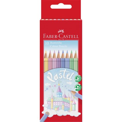 Faber-Castell, Pastel, sada pastelek, pastelové odstíny, 10 ks