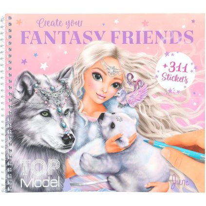 Top model, Fantasy friends, kreativní kniha se samolepkami