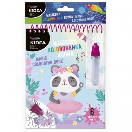 Kidea, malování vodou/vodní omalovánky pro děti, panda baletka