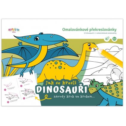 Kresli.to, 101220, překreslovánky/omalovánky, Jak se kreslí dinosauři