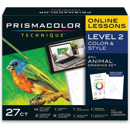 Prismacolor, Prismacolor Technique, level 2, Animal Drawing Set, 27 ks