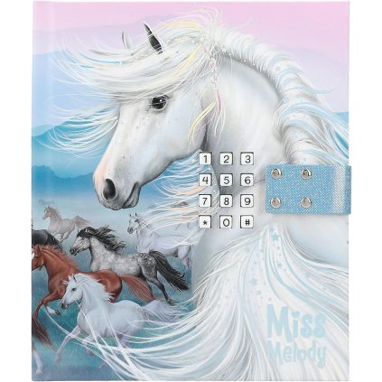 Miss Melody, zápisník s číselným kódováním, stádo koní