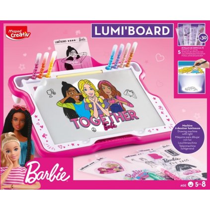 Maped, Creativ Lumi Board, tabule s podsvícením a doplňky, Barbie