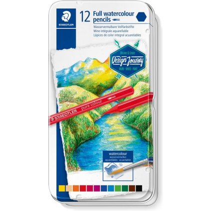 Staedtler, Design Journey, sada akvarelových pastelek v laku, 12 ks