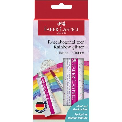 Faber-Castell, sada třpytek v tubě, Rainbow, 2 ks