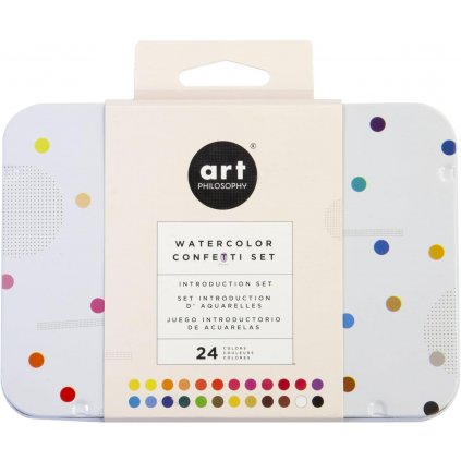 Art Philosophy, Watercolor Confetti Set, akvarelové barvy v pánvičkách, 24 ks