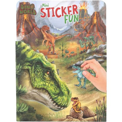 Dino world, Sticker fun, kreativní sešit se samolepkami, dinosauři