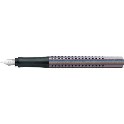 Faber-Castell, Grip Edition, plnící pero, tmavě stříbrná, hrot M, 1 ks
