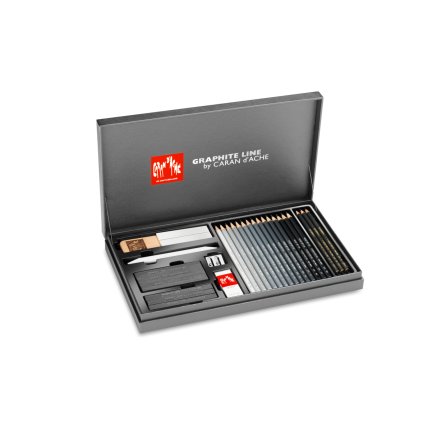 Caran d'Ache, Graphite line, kreslící a skicovací sada, premium, 28 ks