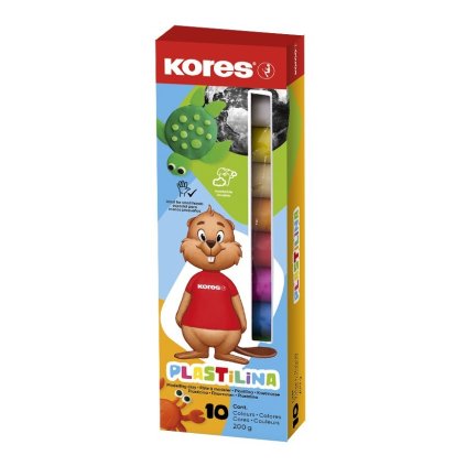 Kores, modelovací hmota/plastelína, 200 g, 10 ks