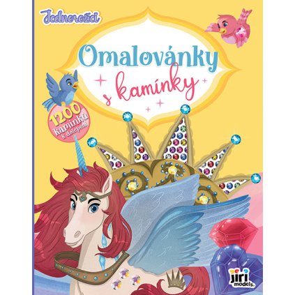 Jiri Models, kreativní omalovánky s šatony/třpytivými kameny, Jednorožci