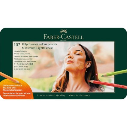 Faber-Castell, Polychromos, sada uměleckých pastelek s nejvyšší světlostálostí, 102 ks