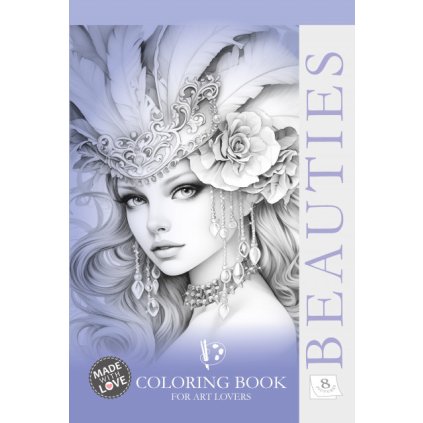 Dáma s peřím, antistresové omalovánky, Company Fresh