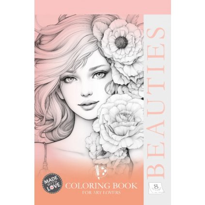 Dáma s květinami, antistresové omalovánky, Company Fresh