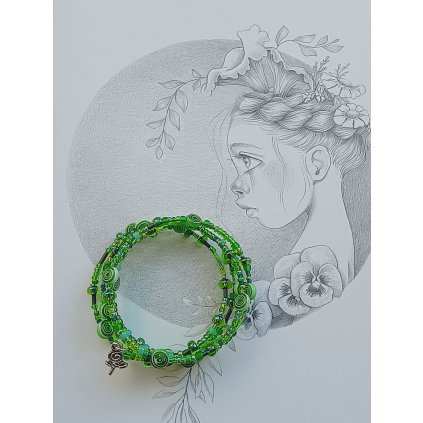 Náramek, 2017, paměťový drát, Adel, 1 ks