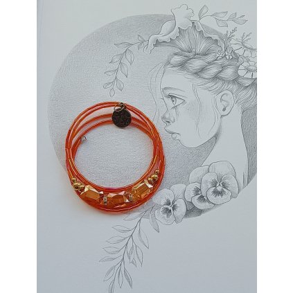 Náramek, 2030, paměťový drát, Adara, 1 ks