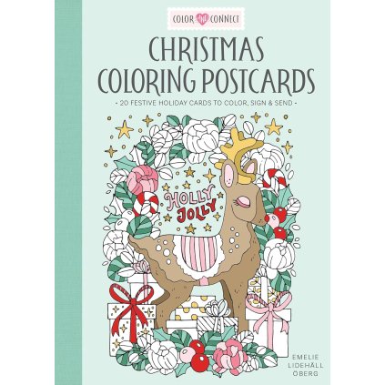 Christmas, sada omalovánkových pohlednic, Emelie Lidehäll Öberg